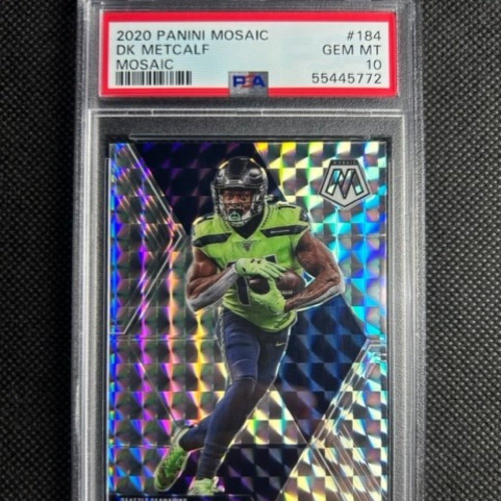2020 Panini Mosaic #184 DK Metcalf Silver Prizm Mosaic PSA 10 Gem Mint Seahawks